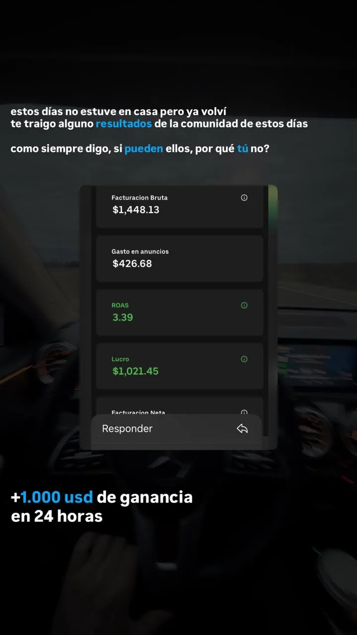 +1.000 USD de ganancia en 24 horas