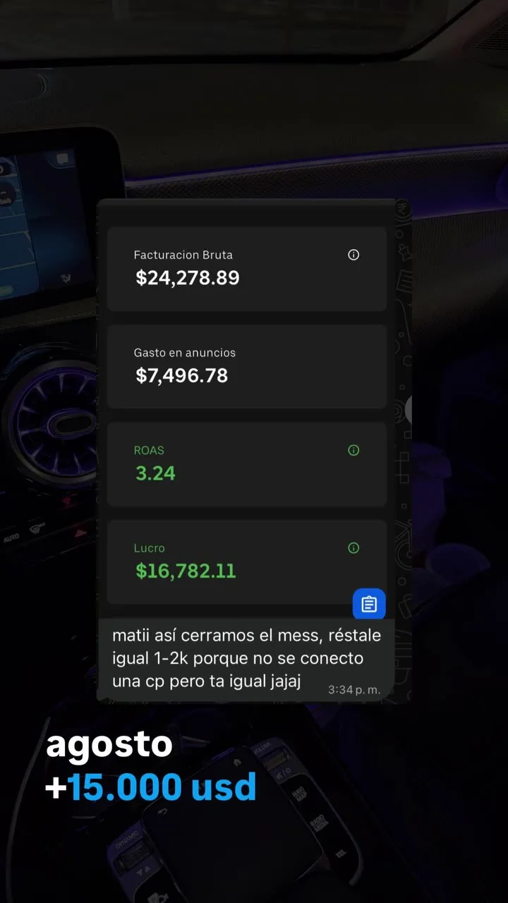 Alumno: agosto cerrado con +15.000 USD de ganancia