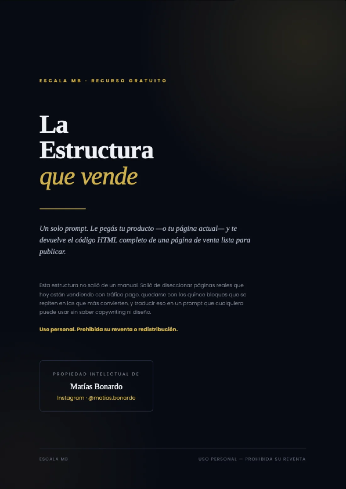 Tapa del recurso «La estructura que vende» de Escala MB